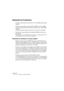 Page 410CUBASE SE
20 – 410 Traitement et quantification MIDI
Dissoudre les Conteneurs
La fonction “Dissoudre les Conteneurs” du menu MIDI a deux emplois 
séparés :
•Lorsque vous travaillez sur des conteneurs MIDI (sur le canal MIDI 
“Tous”) contenant des événements se trouvant sur des canaux MIDI 
différents.
Dissoudre les Conteneurs sépare les événements en fonction de leur canal MIDI.
•Lorsque vous voulez séparer des événements MIDI en fonction de 
leur hauteur.
Exemple typique : les pistes rythmiques et de...