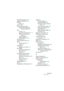 Page 631CUBASE SE
Index 631
Shuffle (Permutation) 484
Signature Rythmique
 507
Signaux
Niveaux
 42
Silence
 288
Sinus, Triangle et Carré
Modes d’Automatisation
(Fenêtre Projet)
 252
Solo
Console
 176
Des pistes sélectionnées
 113
Éditeur de Conteneurs
Audio
 317
Éditeurs MIDI
 424
Pistes Répertoire
 130
Solo Inactif
 176
Sons de batterie Solo
 455
Sortie
À propos du bus
 14
Voies
 173
Sortie (Bus)
Mixage en un fichier
 514
Sortie MIDI
Dans les Drum Maps
 461
Effet Send
 384
Nommer
 51
Sous-piste...