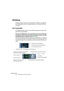 Page 32CUBASE SX/SL
3 – 32 Wiedergabe und das Transportfeld
Einleitung
In diesem Kapitel werden die verschiedenen Verfahren zum Steuern 
der Wiedergabe und der Transportfunktionen in Cubase SX/SL be-
schrieben.
Das Transportfeld
Im Folgenden finden Sie eine kurze Beschreibung der einzelnen Ele-
mente des Transportfelds.
• Sie haben die Möglichkeit, das Transportfeld nach Ihren Vorstellungen 
einzurichten, indem Sie die Anordnung der Elemente ändern und nicht 
benötigte Elemente ausblenden (siehe Seite 829).
Die...