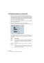 Page 418CUBASE SX/SL
16 – 418 Audiobearbeitung und Audiofunktionen
Die Spektralanalyse (nur Cubase SX)
Mit dieser Funktion wird das ausgewählte Audiomaterial analysiert, 
das durchschnittliche »Spektrum« (die Verteilung der Pegel im gesam-
ten Frequenzbereich) berechnet und in einem Koordinatensystem mit 
zwei Achsen angezeigt. Dabei werden auf der x-Achse die Frequenz 
und auf der y-Achse der Pegel dargestellt.
1.Wählen Sie das gewünschte Audiomaterial aus (einen Clip, ein Event 
oder einen Auswahlbereich)....