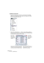 Page 604CUBASE SX/SL
24 – 604 Die MIDI-Editoren
Auswählen einer Event-Art
In jeder Controller-Spur wird immer nur eine Event-Art angezeigt. 
Wählen Sie im Einblendmenü links neben der Anzeige aus, welche 
Event-Art dargestellt werden soll.
•Wenn Sie auf »Einstellungen…« klicken, wird ein Dialog geöffnet, in 
dem Sie einstellen können, welche kontinuierlichen Controller-Events 
im Einblendmenü angezeigt werden sollen.
Die Controller-
Arten in dieser 
Liste sind bereits 
im Einblendmenü 
aufgeführt.Die...