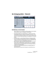 Page 617CUBASE SX/SL
Die MIDI-Editoren 24 – 617
Der Schlagzeug-Editor – Übersicht
Die Werkzeug- und die Infozeile
Diese entsprechen zum Großteil der Werkzeugzeile und der Infozeile 
des Key-Editors, jedoch mit folgenden Unterschieden:
• Der Schlagzeug-Editor hat kein Stift-Werkzeug – stattdessen ist hier das 
Schlagzeugstock-Werkzeug verfügbar (zum Einfügen und Löschen von No-
ten) und ein Linie-Werkzeug mit mehreren Linien- und Kurven-Modi (zum Ein-
zeichnen von mehreren Noten gleichzeitig und zum Bearbeiten...