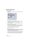 Page 32CUBASE SX2 – 32 The basics
Setting the initial time signature
From within the score
1.Double click on the time signature symbol at the beginning of the staff.
A dialog opens.
The time signature dialog with a 4/4 signature.
2.If the piece is in 4/4 or 2/2, you can select common time/cut time di-
rectly by clicking one of the two symbols on the right.
This will set the time signature to 4/4 or 2/2, respectively, but also give you a common/
cut time symbol on the staff.
3.If the piece is in any other time,...