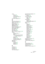 Page 319CUBASE SXIndex 319
Lyrics
About
 224
In Voices
 226
Inserting Manually
 224
Verse
 226
Lyrics from Clipboard
 227
M
Make Chord Symbols 212
Marker Track to Form
 244
Melisma Lines
 219
Merge All Staves
 119
MIDI Input Button
 81
MIDI Meaning
 295
Modern Time Signature
 248
Mouse Position Box
 67
Move All Bars
 269
Move Bars
 269
Move Staves
 269
Move to Next/Prev. Page
 23, 265
Moving
Between Voices
 111
Notes
 75
Objects graphically using the 
computer keyboard
 147
Staves
 263
Symbols
 186
Using Bar...