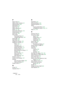 Page 320CUBASE SX320 Index
P
Page mode 22
Page number indicator
 23
Page Numbers
 229
Page Setup
 26
Page Text
 229
Page, selecting
 23
Paste
 79, 195
Paste Note Attributes
 133
Pedal Symbols
 201
Pencil tool
 169
Piano Staff
Fixed Split Point
 85
Variable Split Point
 108
Pickup Bar
 257
Play Order
 294
Polyphonic Presets
 108
Polyphonic Voicing
 101
About
 102
Automatic
 119
Checking Notes
 111
Display Quantize
 115
Entering Notes
 110
Moving Notes To Voices
 111
Presets
 108
Rest Handling
 114
Setting Up...