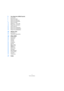 Page 44
Table des Matières
5Les plug-ins d’effet fournis
6Introduction
6Plug-ins de délai
7Plug-ins de distorsion
8Plug-ins de dynamique
12Plug-ins de filtre
14Mastering – UV 22 HR
15Plug-ins de modulation
20Autres plug-ins
22Plug-ins de restauration
23Plug-ins de réverbération
23Plug-ins de spatialisation
25HALion One
26Introduction
26Paramètres HALionOne
28Effets MIDI
29Introduction
29Arpache 5
30Autopan
31Chorder
32Compress
32Densité
33Micro Tuner
33MIDIControl
33MIDIEcho
35Note to CC
35Quantizer
36Step...