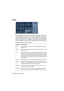 Page 32 
CUBASE LE Effektparameter
32 
Rotary
 
Das Rotary-PlugIn simuliert den klassischen Effekt eines oder mehre-
rer rotierenden Lautsprecher, wie er oft für Orgelklänge eingesetzt 
wird. Die PlugIn-Parameter sind den Eigenschaften eines echten rotie-
renden Lautsprechers nachempfunden. Außerdem sind vorgefertigte 
Presets verfügbar, auf denen Sie Ihre Bearbeitung aufbauen können.
Folgende Parameter sind verfügbar: 
Parameter Beschreibung 
Speed Mit diesem Parameter stellen Sie die Geschwindigkeit des...