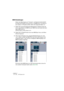 Page 520CUBASE LE25 – 520 VST System Link
MIDI-Einstellungen
Neben der Übertragung von Transport- und Synchronisationsbefeh-
len bietet VST System Link auch bis zu 16 MIDI-Ports, von denen je-
der wiederum 16 Kanäle enthält. Gehen Sie folgendermaßen vor:
1.Geben Sie auf der Einstellungen-Registerkarte im Bereich über der 
Liste in den Feldern für MIDI-Ins bzw. MIDI-Outs die Anzahl der benö-
tigten MIDI-Ports an.
Standardvorgabe in beiden Feldern ist »0«.
2.Fügen Sie im Projekt-Fenster eine neue MIDI-Spur hinzu...