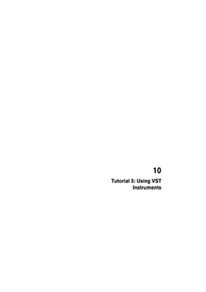 Page 10710
Tutorial 5: Using VST
Instruments 