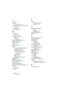 Page 176CUBASE LE176 Index
L
Latence 47
Lecture
En boucle
 75, 84
Libérer le Pilote ASIO en Tâche de
Fond
 36
Local On/Off
 42
Loupe (Outil)
 157
M
Mac OS X
Pilotes
 26
Mémoire nécessaire
Mac
 25
Windows
 15
Menu contextuel rapide
 147
Menu Fenêtre
 159
Menu Zoom
 157
Menus
 146
Menus locaux
 146
MIDI
Branchement de l’interface
 41
Création de pistes
 79
Enregistrement
 83
Entrée et sortie MIDI par 
défaut
 45
Événements
 144
Pistes
 144
Réglage de l’entrée
 79
MIDI Thru
 78
MIDI Thru actif
 42
Monitor (Piste...