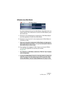 Page 185CUBASE LELes Effets audio 8 – 185
Utilisation des effets Master
Il y a deux emplacements pour les effets Master, disponibles dans une 
fenêtre séparée. Pour sélectionner et activer les effets Master, procé-
dez comme suit :
1.Déroulez le menu Périphériques et sélectionnez “VST Effets Master” 
pour faire apparaître la fenêtre des effets Master.
2.Déroulez le menu local de l’un des emplacements d’effets Master et 
choisissez un effet.
• Notez que le deuxième emplacement d’effets Master est réglé après le...