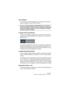 Page 367CUBASE LETraitement et quantiﬁcation MIDI 18 – 367
Auto et Appliquer
Ces fonctions permettent d’appliquer la Quantification directement 
depuis le dialogue, comme décrit ci-dessous.
❐Si vous ne voulez pas appliquer la Quantification que vous venez de 
régler dans le dialogue, il suffit de refermer le dialogue en cliquant dans 
sa case de fermeture standard. Vous pouvez aussi laisser le dialogue 
ouvert pour continuer à travailler.
Le réglage Limite de Quantification
C’est l’un des réglages...