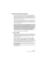 Page 561CUBASE LEGestion des ﬁchiers 28 – 561
Importation de fichiers audio compressés
Au cours de ces dernières années divers formats de compression 
audio sont devenus très communs. Leur principal avantage est de 
réduire la taille des fichiers, avec très peu de dégradation de la qualité 
sonore. Ce qui permet de les télécharger rapidement, facilite le stoc-
kage de masse et leur transport.
Cubase LE peut importer (et exporter, voir page 487) plusieurs for-
mats de compression audio parmi les plus connus. La...