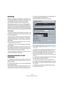 Page 239239
Exportieren eines Audio-Mixdowns
Einleitung
Mit Hilfe des Dialogs »Audio-Mixdown exportieren« kön-
nen Sie Audiomaterial aus Cubase LE in eine Datei auf Ih-
rer Festplatte exportieren, wobei Ihnen eine Reihe 
unterschiedlicher Dateiformate zur Verfügung steht. 
Beim Zusammenmischen wird immer ein Ausgangsbus 
verwendet. Wenn Sie z. B. einen Stereo-Mix erstellt und 
die Spuren an einen Stereo-Ausgangsbus geleitet haben, 
erhalten Sie beim Zusammenmischen dieses Ausgangs-
busses eine Mixdown-Datei, die...