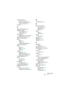 Page 271CUBASE SX/SL
Index  271
Ordre de Lecture
Ajouter une piste
 211
Créer des Conteneurs
 211
Créer une liste
 215
Outils
 70
P
Palette Périphériques 83
Palette Transport
Personnaliser
 243
Présentation
 89
Panoramique
Réglage dans la console
 140
Panoramique Surround
 164
Parts voir Conteneurs
Pilote
ASIO
 18
DirectX
 19
Windows Multimedia
 19
Pilotes Mac OS X
 32
Piste
Audio
 65
MIDI
 66, 127
Vidéo
 66
Plug-ins
Appliquer
 224
Effets Insert (Audio)
 151
Effets Send (Audio)
 147
Port Périphérique
 161
Ports...