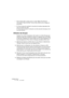 Page 254CUBASE SX/SL
10 – 254 La console
•Dans Cubase SX, il existe aussi un mode “Mètre Post-Panner”.
Il est similaire à “Mètre Post-Fader”, mais les mètres reflètent aussi les réglages de 
panoramique.
•Si “Court temps de maintient” est activé, les mètres répondent très 
vite aux niveaux de crête.
Si “Court temps de maintien” est désactivé, les mètres répondent davantage comme 
des mètres standard.
Utilisation des Groupes
Assigner les sorties de plusieurs voies audio à un même Groupe per-
met par la suite d’en...