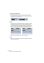 Page 550CUBASE SX/SL
23 – 550 Traitement et quantification MIDI
Les menus locaux Grille et Type
Ils servent à déterminer la valeur de note de base de la Grille de 
Quantification. En d’autres termes, ils ont le même rôle que le menu 
local Quantifier de la barre d’outils.
Swing
Le curseur Swing n’est disponible que lorsqu’une valeur de note entière 
est sélectionnée dans la Grille et que Tuples est désactivé (ci-des-
sous). Il permet de décaler chaque seconde position de la Grille, créant 
ainsi un rythme de...