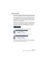 Page 555CUBASE SX/SL
Traitement et quantification MIDI 23 – 555
Quantifier les durées
Cette fonction est également disponible à l’intérieur des éditeurs MIDI.
Cette fonction (disponible sur le sous-menu Quantification Avancée 
du menu MIDI) quantifie la durée des notes sans modifier leurs posi-
tions de départ. À son niveau le plus fondamental, cette fonction règle 
la durée des notes à la valeur Longueur de Quantification indiquée sur 
la barre d’outils de l’éditeur MIDI. 
Cependant, si vous avez sélectionné...