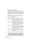 Page 722CUBASE SX/SL
27 – 722 Exporter un mixage audio
Encoding Scheme (Schéma d’encodage)
Ces servent à définir la sortie désirée de l’encodeur, par ex. si ce doit 
être un fichier stéréo ou un fichier Surround 5.1. Faites les réglages 
approprié en fonction de l’usage du fichier. Si le fichier doit être télé-
chargé ou envoyé en streaming sur l’Internet, il ne faudra pas un débit 
trop rapide par exemple. Voir ci-dessous les descriptions des options.
•Mode
L’encodeur WMA Pro peut utiliser un débit constant ou...