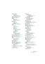 Page 859CUBASE SX/SLIndex 859
Menu Transport
Fonctions
 31
Options de lecture
 41
Mesure Linéaire
 575, 663
Mètre Post-Fader
 56
Mètres
D’Entrée
 55
Mode Post-Fader
 56
Métronome
Activer
 89
Réglages
 90
Mettre à Jour l’Origine
 500
MIDI
Canal
 74
Canal “Tous”
 77
Entrée
 74
Filtrage
 86
Nommer les entrées et 
sorties
 74
Réinitialiser
 83
Sortie
 74
Transposer les notes
(Fonction)
 557
MIDI Timecode suit Projet
 739
Minimiser Fichier
 516
Mixer en un fichier audio
 707
MMC
Configuration
 741
Introduction
 733...