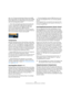 Page 345345
Echtzeitbearbeitung von MIDI-Parametern und Effekten
aktiv« ist im Programmeinstellungen-Dialog auf der MIDI-
Seite eingeschaltet). Auf diese Weise können Sie die MIDI-
Events während der Live-Wiedergabe z. B. transponieren 
oder ihre Anschlagsstärke ändern.
ÖWenn Sie das Ergebnis der Parametereinstellungen 
mit dem »unbearbeiteten« MIDI-Material vergleichen 
möchten, klicken Sie auf den Bypass-Schalter oben 
rechts auf der Registerkarte »MIDI-Parameter«.
Wenn der Bypass-Schalter eingeschaltet ist,...