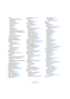 Page 700700
Stichwortverzeichnis
Spuren
Audiokanal-Konfiguration 74
Auswählen 43
Duplizieren 43
Ein-/Ausschalten 68
Einfrieren 184
Entfernen 43
Farbe 43
Hinzufügen 43
Höhe ändern 39
Importieren und Exportieren 499
Musikalische/Lineare Zeitbasis 45
Sperren 55
Umbenennen 43
Spuren zwischen Projekten 
austauschen 499
Spurfarben anzeigen 43
Spurhöhe-Einblendmenü 39
Spurliste
Beschreibung 29
Individuell anpassen 506
Teilen 44
Spur-Loop
Audio-Part-Editor 289
MIDI-Editoren 371
Spur-Parameter 344
Spur-Presets...