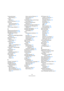 Page 702702
Stichwortverzeichnis
Transpositionsspur
Beschreibung 121
Trennen
Bereich 60
Trennen-Werkzeug 566, 660
Trennnote
Klaviernotensystem 567
Stimmenauszug 553, 581
Triller 612
Triller erzeugen (Befehl) 612
U
Überkreuzende Stimmen 583
Überlappende Events 50, 288
Überlappungen löschen
Mono 361
Übernehmen schließt Eigenschaften-
Fenster 536
Übersichtsanzeige 42
Umgehen
Insert-Effekte 181
Umkehren 244
Crescendo 624
Hälse 587
Legato- und Haltebögen 621
MIDI-Events 363
Umwandeln in eigenständige 
Kopie 51...