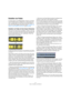 Page 9494
Fades, Crossfades und Hüllkurven
Erstellen von Fades
In Cubase gibt es zwei Möglichkeiten, Fade-Ins und Fade-
Outs in Audio-Events zu erstellen (d. h. Audiomaterial ein- 
bzw. auszublenden): mit den blauen Dreiecken (siehe un-
ten) und mit dem Effekte-Untermenü (siehe »Erstellen von 
Fades mit dem Effekte-Untermenü« auf Seite 96).
Erstellen von Fades mit den blauen Dreiecken
Wenn Sie ein Audio-Event auswählen, werden in der obe-
ren linken und rechten Ecke blaue Dreiecke angezeigt. Sie 
können...