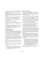 Page 138138
The mixer
If “Hold Forever” is activated, the peak levels will remain 
until meters are reset (by clicking the numerical peak dis-
play below the meter).
If “Hold Forever” is off, you can specify for how long the peak levels will 
be held with the parameter “Meters’ Peak Hold Time” in the Preferences 
(VST–Metering page). The peak hold time can be between 500 and 
30000ms.
If “Meter Input” is activated, meters will show input lev-
els for all audio channels and input/output channels. 
Note that the...