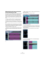Page 247247
The Sample Editor
Determining the audio tempo automatically 
and time-stretching your audio
If you want to use an audio file with an unknown tempo in 
your project context, the easiest way to determine the 
tempo is to define a loop. You can then determine the 
tempo of the loop automatically (or manually) and finally 
match the tempo of this loop to the project tempo in Cu-
base. 
1.Import a suitable audio file, for example a drum loop 
and double-click on it to open it in the Sample Editor.
2.Make...