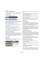 Page 4141
The Sample Editor
Creating and removing regions
1.Select the range that you want to convert into a region.
2.Click the “Set up Window Layout” button and activate 
the Regions option.
The regions list is displayed on the right.
3.Click the Add Region button above the regions list (or 
select “Event or Range as Region” from the Advanced 
submenu of the Audio menu).
A region is created, corresponding to the selected range.
4.To name the region, double-click on it in the list and 
enter a new name.
Using...