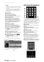 Page 15Commandes et connecteurs
16     Fonctions Détaillées
NOTE
· La fonction de motorisation du fader est disponible 
seulement lorsque ladaptateur secteur est connecté 
au CC121.
· La sensibilité au toucher du fader est réglable. 
Reportez-vous à la section « Réglage de la sensibilité 
au toucher du fader » à la page 21 pour plus 
dinformations. 
2Bouton PAN
Commande le paramètre PAN.
3Touche [ ] (Rendre Muet)
Active ou désactive la fonction dassourdissement. 
4Touche [ ] (Solo)
Active ou désactive la...