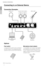 Page 1818CI2+ Operation Manual
Connecting to an External Device
English
Connecting to an External Device
Connection Examples
Options 
Foot switch
A Yamaha FC5 foot switch can be connected to 
the FOOT SW jack. The connected foot switch 
operates the same as the [ACTION PAD] button. 
Microphone stand adaptor
A Yamaha BMS-10A microphone stand adaptor 
can be attached to the underside of the CI2+. 
The CI2+ attached with the microphone stand 
adaptor can then be used with a conventional 
microphone stand....