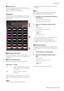 Page 23CMC-PD Editor
CMC Series Operation Manual
23
 Mode Select tab
Selects the state for editing. [CURVE SETUP] appears 
only when [NORMAL] is selected.
Details of each tab are explained below.
[4VELOCITY]
This allows you to confirm/edit MIDI note numbers and 
velocity values which are assigned to the pads of the 
4Velocity mode.
 [BANK] (Bank Select button)
Click the bank number to select a desired bank for 
editing ([1] – [8]). The bank number currently selected is 
highlighted.
 [EASY SETUP] (Easy...