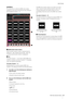 Page 24CMC-PD Editor
CMC Series Operation Manual
24
[NORMAL]
This allows you to confirm the MIDI note number 
assigned to each pad of the Normal mode. Editing is 
also available for banks 1 – 8.
 [BANK] (Bank Select button)
Click the bank number to select a desired bank for 
editing ([1] – [8]) / display purpose ([9] – [16]). The 
currently selected bank number is highlighted.
 Pad
The pads of banks 1 – 8, for which editing MIDI note 
numbers is allowed, and that of banks 9 – 16 (display 
only), are explained...