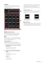 Page 4CMC-PD Editor4
[NORMAL]
This allows you to confirm the MIDI note number 
assigned to each pad of the Normal mode. Editing is 
also available for banks 1 – 8.
 [BANK] (Bank Select button)
Click the bank number to select a desired bank for 
editing ([1] – [8]) / display purpose ([9] – [16]). The 
currently selected bank number is highlighted.
 Pad
The pads of banks 1 – 8, for which editing MIDI note 
numbers is allowed, and that of banks 9 – 16 (display 
only), are explained separately.
The pads of banks...