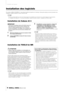 Page 12Installation des logiciels
12    Mise en route
Installation des logiciels
Pour utiliser le MR816 CSX/MR816 X, il faut dabord installer les logiciels sur lordinateur. Cette partie explique comment procéder à leur 
installation. Installez Cubase AI 4 avant TOOLS for MR.
NOTE
·Si vous avez déjà installé une version de Cubase (page 21) compatible avec la fonction Link, comme Cubase 4.5, les instru\
ction s 
d« installation de Cubase AI 4 » ne sont pas nécessaires. Passez à la section suivante « Installation...