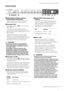 Page 5Terminales y controles del panel (Detalles)
UR824  Manual de Operaciones5
Panel frontal
MIC/LINE/HI-Z (XLR/tipo teléfono, 
balanceada/no balanceada)
Permite conectar un micrófono, instrumento 
digital, guitarra eléctrica o bajo eléctrico.
 Interruptor HI-Z
Activa ( 0) o desactiva ( /) la HI-Z de la toma 
MIC/LINE/HI-Z.
Active este interruptor si desea conectar 
instrumentos con impedancia alta, como una 
guitarra o bajo eléctrico, directamente a la toma 
MIC/LINE/HI-Z.
Al activar este interruptor,...