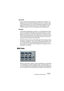 Page 29 
NUENDO
Die mitgelieferten Effekt-PlugIns 1 – 29 
Tape Speed
 
Hiermit schalten Sie die Bandgeschwindigkeit des simulierten Ton-
bandes auf 15 oder 30 ips (»inches per second«) um. Wie bei einer 
echten Bandmaschine wirkt sich die Bandgeschwindigkeit auch bei 
Magneto auf den Klang der Aufnahme aus. Wie hörbar der Unter-
schied ist, hängt von der Art des aufgenommenen Materials ab. 
HF-Adjust
 
Verschiedene Bandfabrikate, Aufnahme- und Wiedergabe-Equalizer 
und die verschiedenen Bandmaschinenmodelle...