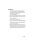 Page 55NUENDO
Aufnehmen 4 – 55
Audio-Pre-Record
Mit dieser Funktion können Sie »nachträglich« bis zu 10 Minuten des 
im Stop-Modus oder während der Wiedergabe eingegangenen 
Audiomaterials wiederherstellen. Dies ist möglich, weil Nuendo das 
eingehende Audiomaterial auch dann im Zwischenspeicher ablegt, 
wenn die Aufnahme nicht eingeschaltet ist. 
Gehen Sie folgendermaßen vor:
1.Öffnen Sie den Programmeinstellungen-Dialog über das Datei-Menü. 
2.Wählen Sie in der Liste auf der linken Seite den Eintrag...