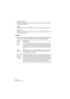 Page 554NUENDO
20 – 554 Der Pool
•Sample-Bitbreite
Sie können die Sample-Bitbreite beibehalten oder eine Auflösung von 16Bit, 24 Bit 
oder 32-Bit-Float wählen.
•Kanäle
Sie können die Einstellung beibehalten oder Mono bzw. Stereo Interleaved wählen.
•Dateiformat
Sie können das Dateiformat beibehalten oder die Formate Wave, AIFF, Wave 64 oder 
Broadcast Wave wählen.
Optionen
Wenn Sie eine Datei umwandeln, können Sie im Optionen-Einblend-
menü eine der folgenden Optionen für die neue Datei festlegen:
Option...