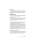 Page 27 
NUENDO
Les Plug-ins d’effets inclus 1 – 27 
Témoins d’écrêtage
 
Les témoins d’écrêtage Input et Output, situés juste à côté des com-
mutateurs Level, indiquent si le signal est trop fort (il se produit de 
l’écrêtage) à l’entrée ou à la sortie. L’avantage de ce système est d’in-
diquer l’écrêtage quel que soit le mode dans lequel se trouvent les 
VU-mètres. 
Input Level (Niveau d’entrée)
 
Permet d’être sûr que le signal est suffisamment fort, sans dépasser le 
niveau maximum (afin d’éviter tout...