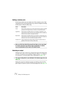 Page 60HALion6 – 60 Editing in the Global page view
Setting a velocity curve
In the Curve column you can select one of four velocity curves. Velo-
city governs how a sound parameter (e.g. volume) changes according 
to how hard or soft you strike a key.
❐When you [Ctrl]-click (Win)/[Command]-click (Mac) on the value fields 
for volume, panorama, key/velocity range, transposition or velocity 
curve, the parameters will be reset to the default values.
Selecting an output 
Clicking in the “Out” column for a channel...