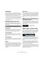 Page 434434
Édition des zones dans l’éditeur Sound
Introduction
L’éditeur Sound des zones de synthés et d’échantillon 
contient les paramètres de zone de HALion. Il vous permet 
de modifier les paramètres d’une seule zone, de plusieurs 
zones sélectionnées ou de toutes les zones à la fois.
ÖSauf indication contraire, les fonctions décrites dans ce 
chapitre concernent les zones de synthé et d’échantillon.
ÖToutes les fonctions décrites ici s’appliquent égale-
ment à l’Éditeur Zone.
Paramètres globaux des zones...