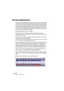 Page 466WAVELAB
19 – 466 Die Audiomontage
Die Zoom-Registerkarte
Wenn die Zoom-Registerkarte ausgewählt ist, wird in der Vergrößerungs-
ansicht oberhalb des Fensterteilers der Anfangsbereich des ausgewähl-
ten Clips stark vergrößert dargestellt. Diese Darstellung soll Ihnen helfen, 
zwei aufeinander folgende Clips aneinander zu fügen. (In diesem Fall wird 
auf der Zoom-Registerkarte das Ende des linken Clips und der Anfang 
des rechten Clips angezeigt, siehe Abbildung unten.) Beim Aneinanderfü-
gen werden kurze...