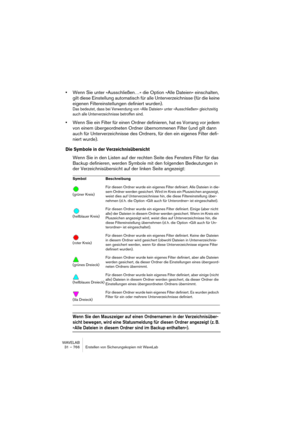 Page 766WAVELAB
32 – 766 Personnaliser
Qu’est-ce que la personnalisation ?
Lorsque nous parlons de personnalisation, nous voulons dire que vous 
pouvez faire une configuration telle que le programme se comporte et 
paraît tel que vous le voulez !
Préférences
Dans le dialogue Préférences du menu Options vous trouverez un certain 
nombre de réglages qui peuvent être utilisés pour façonner l’apparence 
et le comportement du programme.
Ces réglages sont répartis dans plusieurs onglets. Pour obtenir la descrip-
tion...