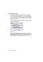 Page 48WAVELAB
5 – 48 Méthodes de base
Vider la fonction Annuler
Il se peut que vous arriviez dans une situation où vous avez amassé un 
grand nombre de possibilités d’Annulation que vous êtes sûr de ne pas 
avoir à utiliser. Vous pouvez alors purger le “tampon” d’Annulation d’un fi-
chier en une seule fois. Ceci libérera de l’espace mémoire primaire (RAM), 
mais surtout effacera tous les “fichiers d’Annulation” de votre disque dur, 
libérant ainsi de la place.
1.Sélectionnez “Oublier les éditions précédentes…”...