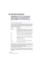 Page 596WAVELAB
20 – 596 Projets DVD-Audio
Préparatifs de finalisation
Une fois que vous avez procédé à tous les préparatifs nécessaires dans 
le projet DVD-Audio, il est temps de passer au processus (presque) final !
Utiliser la fonction Vérifier
Avant de procéder à la transformation (Render) du projet DVD-Audio, 
mieux vaut utiliser la fonction Vérifier. Elle permet de vérifier automatique-
ment tous les Montages contenus dans votre projet, et fait apparaître un 
message d’avertissement détaillé si le projet...