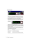 Page 222WaveLab Essential
11 – 222 Der Masterbereich
Standard-Bedienfelder
Ein Standard-Bedienfeld zeigt die Bezeichnungen und Werte der Pa-
rameter (von bis zu drei Paramtern gleichzeitig) in der Anzeige links 
an. Gehen Sie folgendermaßen vor, um Einstellungen vorzunehmen:
• Mit den Page-Schaltern können Sie einen Parameter auswählen.
Der ausgewählte Parameter wird in der Anzeige durch einen Rahmen gekennzeichnet. 
Wenn der Effekt mehr als drei Parameter hat, rollt die Anzeige beim Klicken auf den...