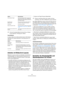 Page 205205
Individuelle Einstellungen
Verschiedenes
In diesem Bereich der Elementeliste können Sie Farbein-
stellungen für weitere Elemente in der Spuransicht vor-
nehmen:
Arbeiten mit Bildschirm-Layouts
Bildschirm-Layouts werden zum Erstellen verschiedener 
»Arbeitsanzeigen« für unterschiedliche Situationen ver-
wendet. Die folgenden Elemente werden in einem Bild-
schirm-Layout gespeichert:
 Die Größe, die Position und die Minimieren/Maximieren-Ein-
stellungen der Dokumentfenster. Dazu gehört jedoch nicht der...